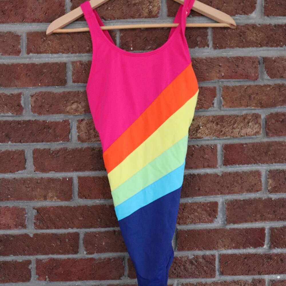 Lands End One Piece Swim Suit *Size 16+ * EUC * Multi Color